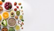 © arbi wiratama - Flat Lay of Assorted Healthy Food on a White Table
