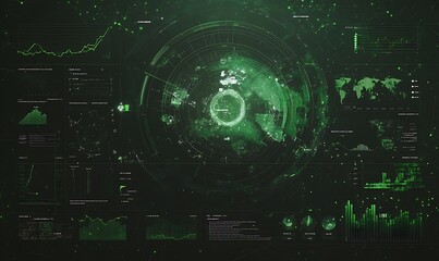Aufkleber - Cybernetic HUD featuring real-time motion tracking technology in a sleek design.
