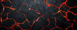 © Tondone - Dark cracked surface with glowing red veins resembling lava flow, creating dramatic and intense atmosphere