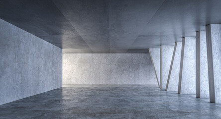 Wall Mural - modern minimalist interior with geometric design