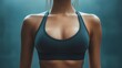 © Slowlifetrader - Close-Up View of a Slender Body in Sportswear Against Moody Lighting, Captured in High Resolution for Stock Photo Use