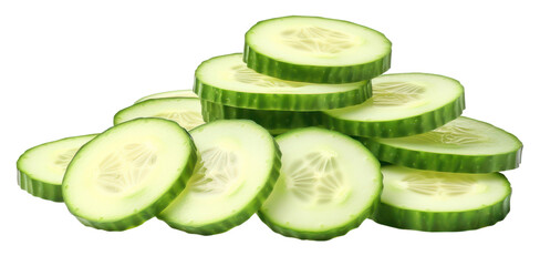 Poster - PNG Cucumber vegetable slice plant.