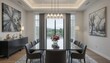 © Kitta Studio - Elegant Modern Dining Room with Stylish Decor and Scenic View