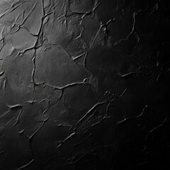 Aufkleber - Abstract Black Texture: A Striking Monochromatic Composition with Rough, Wrinkled Surface