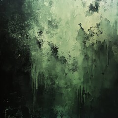 Aufkleber - Abstract Emerald Dream: An Evocative Exploration of Depth and Texture in a Dark Green Aesthetic