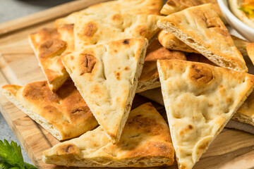 Wall Mural - Homemade Mediterranean Pita Bread Chips