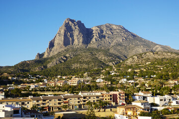 Wall Mural - The panorama of Pick Puig Campana from Finestrat village, near Benidorm, Spain