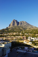 Wall Mural - The panorama of Pick Puig Campana from Finestrat village, near Benidorm, Spain