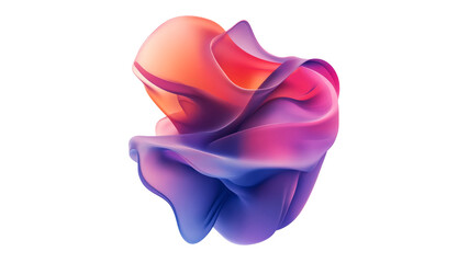 Wall Mural - vibrant abstract shape in glowing colors
