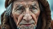© Volgastudio - Close-up of an elderly Eskimo man with a weathered face and serene expression
