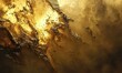 © Valentyna - Artistic abstract painting with bold metallic gold and bronze tones, dynamic textures and movement creating a luxurious and striking visual for decor,
