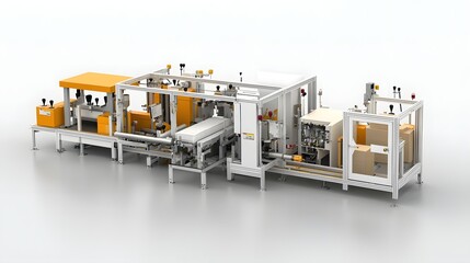 Leinwandbilder - Automated Packaging Machine with Pneumatic Suction Cups Picking and Placing Products Efficiently in an Industrial Manufacturing Setting for Optimized Workflow and Productivity