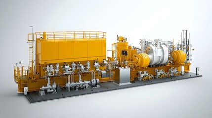 Poster - Detailed schematic diagram showcasing the inner workings and engineering principles of a hydraulic crane system