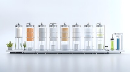 Aufkleber - Detailed Cross Section of a Modern Household Water System Showing Multiple Layers and Components for Efficient Water Purification and Cleaning