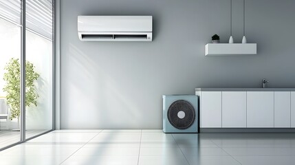 Aufkleber - Thermal imaging view illustrating how an air conditioning system effectively cools the temperature and climate in a room