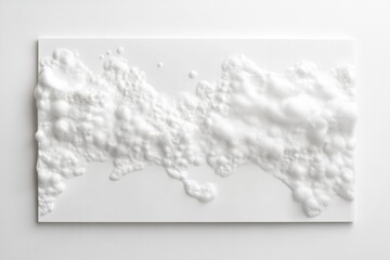 Canvas Print - Abstract white textured formation on a rectangular solid white background