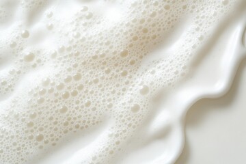 Sticker - Close up image of luxurious white foam with tiny bubbles