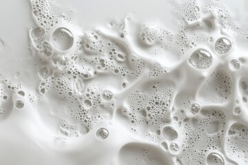 Canvas Print - An abstract close up of a white foamy soapy texture