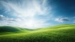 © Sampao - Soft rolling meadows covered in vibrant green, perfect for a fresh and natural background.