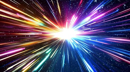 Wall Mural - hand-edited background illustrating cosmic phenomena