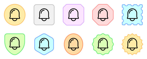Wall Mural - Vector notification bell icon. Black, white background. Perfect for app and web interfaces, infographics, presentations, marketing, etc.