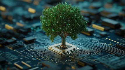 Digital Tree of Life: Technological Growth and Environmental Consciousness