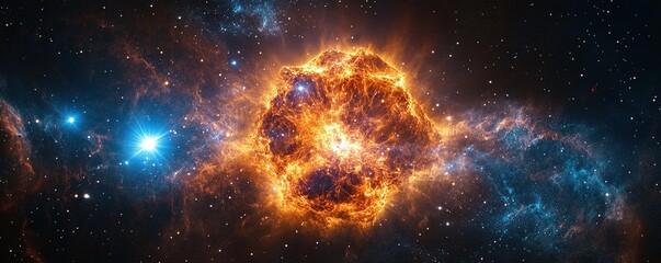 Wall Mural - explosive cosmic event captured in stunning detail outer space astrophotography celestial environmen