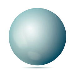 Wall Mural - glass blue ball or precious pearl. glossy realistic ball, 3d sphere. abstract vector illustration hi