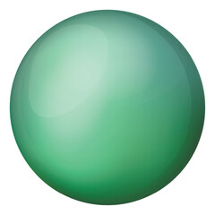 Wall Mural - glass green ball or precious pearl. glossy realistic ball, 3d abstract vector illustration highlight