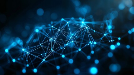 Abstract Network Connections, Digital Data Flow, Technology Background