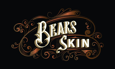 Wall Mural - BEARS SKIN lettering custom style design