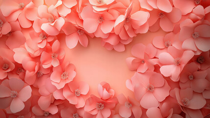 Wall Mural - a gentle pastel pink floral background, perfect for celebrations like mother's day or weddings
