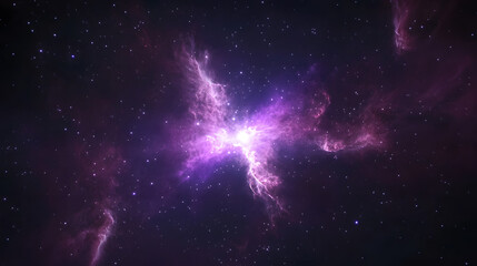 Wall Mural - stunning cosmic nebula with vibrant purple and pink hues. a bright core radiates energy, surrounded 