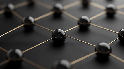 black spheres network connection