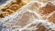 © kura - Diverse Piles Of Flour Show Different Textures And Colors