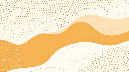Abstract Orange and White Wave Pattern Design