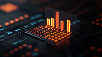 Wall Mural - an advanced ai driven digital analytics and optimization suite featuring a futuristic dashboard with