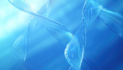 Wall Mural - Abstract blue flowing liquid, swirls, and waves.