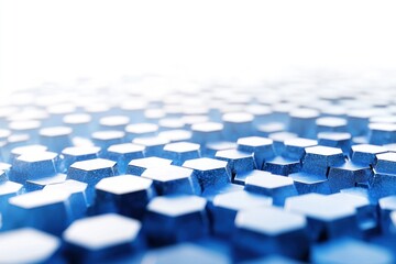 Wall Mural - Abstract blue hexagonal pattern background.