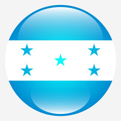 Honduras circle flag logo icon digital vector illustration