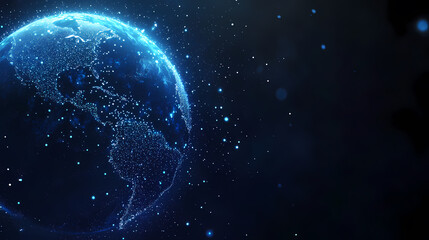 Wall Mural - glowing earth in space