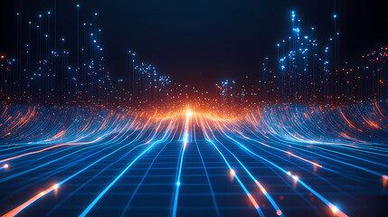 Wall Mural - dynamic energy field in futuristic space scene