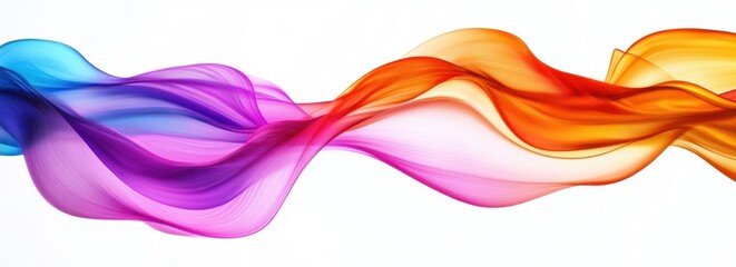 Wall Mural - Abstract colorful flowing wave design.