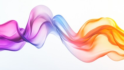 Wall Mural - Abstract colorful flowing wave design.