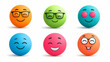 © Surachate - Vibrant Collection of Humorous iOS Emoticons, Expressive Characters Showcasing Various Emotions and Playful Designs in Bold Colors