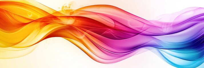 Wall Mural - Abstract colorful wave design.