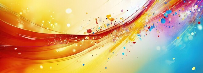 Wall Mural - Abstract colorful wave design with vibrant hues and splashes.