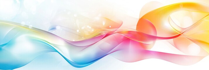 Wall Mural - Abstract colorful wave design.