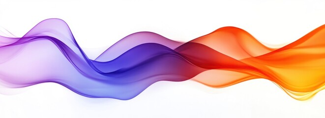 Wall Mural - Abstract colorful wave flowing smoothly.
