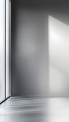 Wall Mural - bright light enters through the interior window and wall